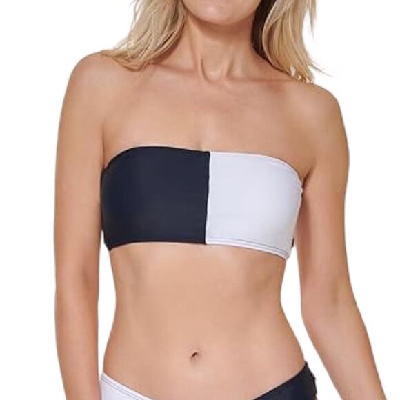 Tommy Hilfiger Color Block Bandeau Bikini Top - Size Large - Picture 1 of 6